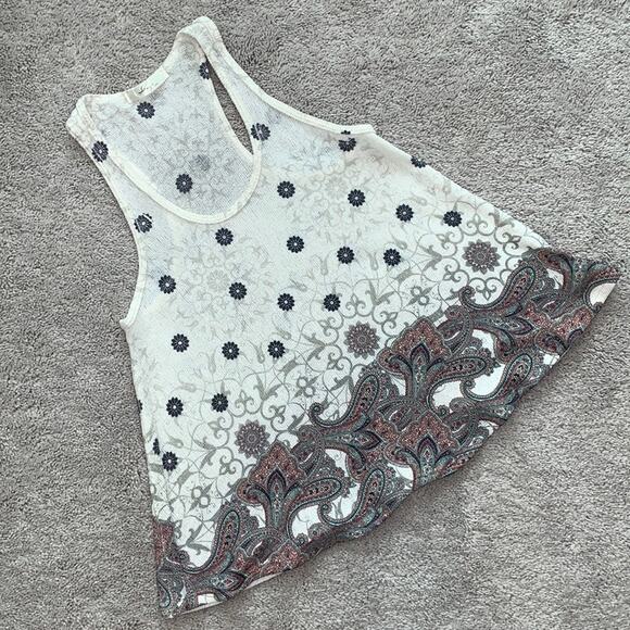 Gaze USA Paisley Racerback Boho Tank Top S - Picture 1 of 9